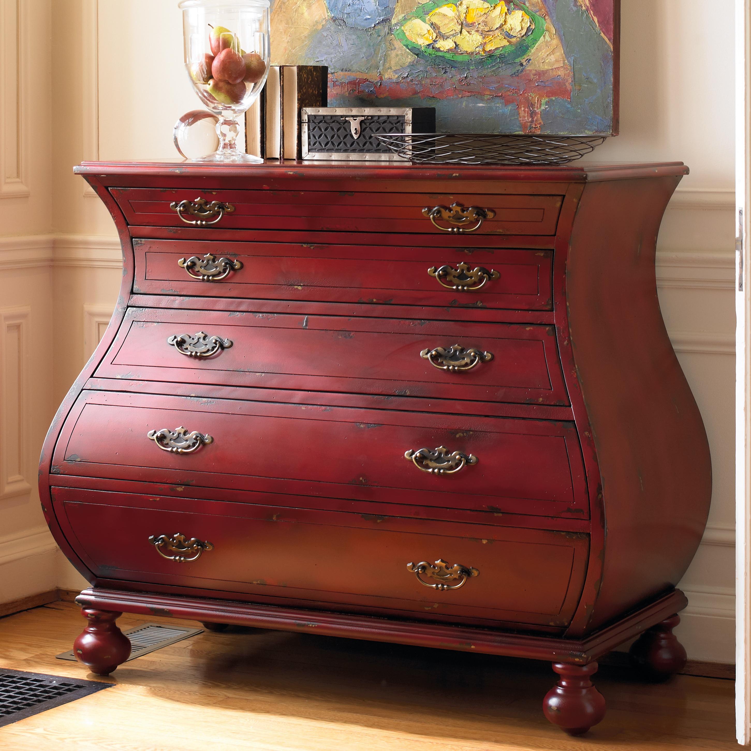 Hooker Furniture Living Room Accents 5102 85001 Red Bombe Chest
